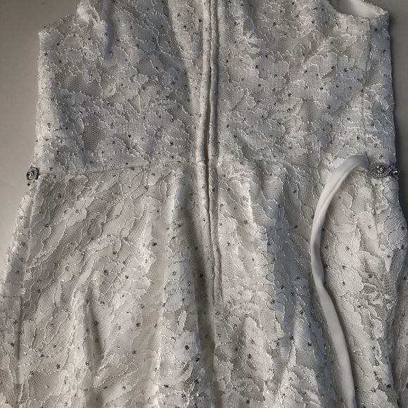 Speechless Kids Embellished Glitter Lace Bodice Dress Big Girls  Size 10 - Picture 6 of 12